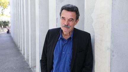 Portrait de l'auteur et journaliste politique francais Edwy Plenel lors du 36e Festival du Livre de Mouans-Sartoux (Alpes-Maritimes), le 8 octobre 2023. (ERIC DERVAUX / HANS LUCAS)