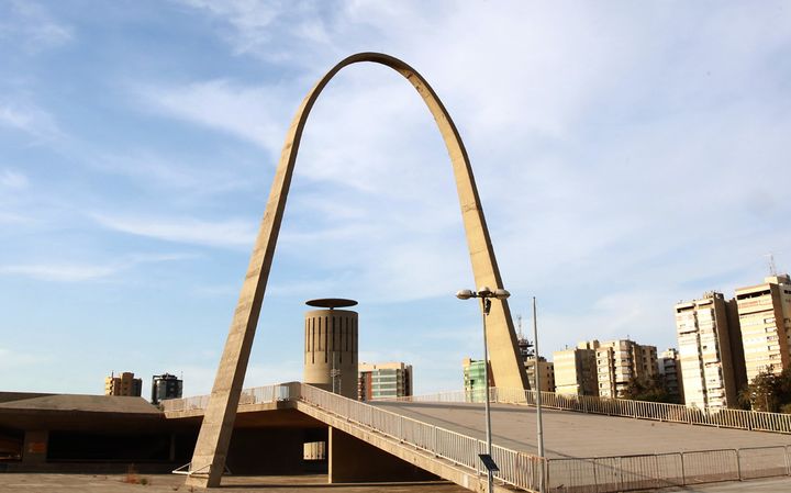 L'arche dessinée par Oscar Niemeyer, à Tripoli, au Liban (3 octobre 2018)
 (Anwar Amro / AFP)