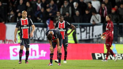 Les joueurs du PSG frustrés (JEAN-BAPTISTE QUENTIN / TEAMSHOOT)