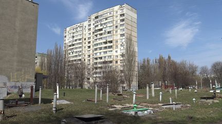 Le quartier de Saltivka, à Kharkiv (Ukraine), est réguièrement la cible de tirs depuis le début de l'invasion russe. (GILLES GALLINARO / RADIO FRANCE)