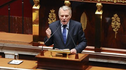 Jean-Marc Ayrault, le 14 f&eacute;vrier 2012, lors d'un d&eacute;bat &agrave; l'Assembl&eacute;e nationale. (CHRISTOPHE MORIN / IP3 / MAXPPP)