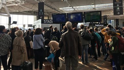 La gare de Rennes évacuée le 31 mars 2019 en raison d'une alerte à la bombe.&nbsp; (MAXPPP)