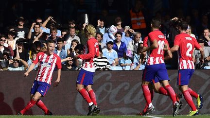 La joie de Gameiro et des joueurs de l'Atletico (MIGUEL RIOPA / AFP)