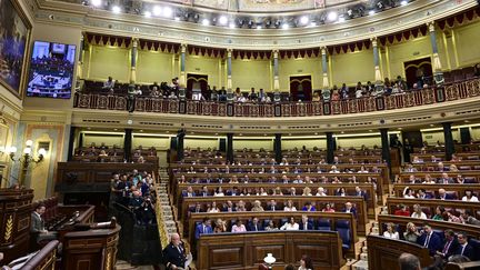 LE Congrès des députés, à Madrid (image d'illustration). (JAVIER SORIANO / AFP)