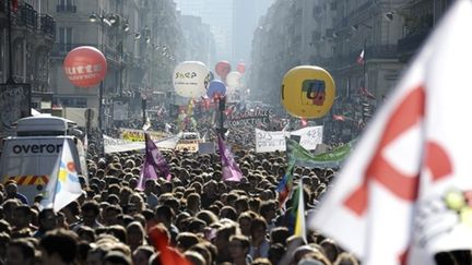 Manifestation du 12 octobre rue de Rennes à Paris (AFP/FRED DUFOUR)