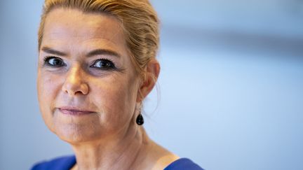 L'ancienne ministre danoise de l'Intégration,&nbsp;Inger Støjberg, le 2 septembre 2021 à Copenhague (Danemark). (MADS CLAUS RASMUSSEN / RITZAU SCANPIX / AFP)