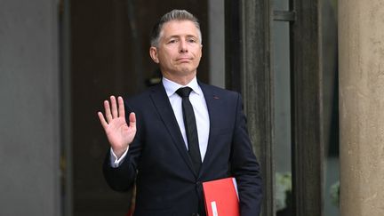 Le nouveau ministre des Sports, Gil Avérous assiste à son premier conseil des ministres, le 23 septembre 2024 à l'Elysée. (BERTRAND GUAY / AFP)