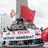 Des manifestants contre la loi Travail à Lille (Nord), le 5 juillet 2016. (JULIEN PITINOME / NURPHOTO)