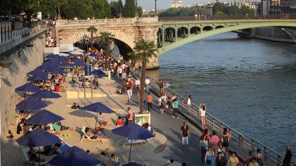 L'opération Paris Plages, sur les berges de la Seine en 2013. (MANUEL COHEN / AFP)