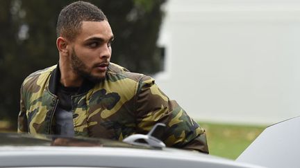 Le défenseur de l'AS Monaco Layvin Kurzawa à son arrivée à Clairefontaine