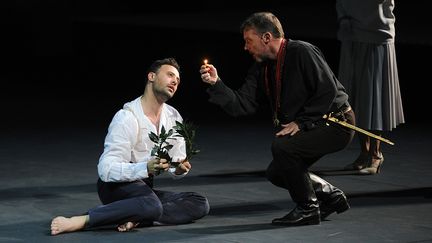 Les r&eacute;p&eacute;titions de la pi&egrave;ce "Le Prince de Hombourg", le 2 juillet 2014, &agrave; Avignon (Vaucluse). (BORIS HORVAT / AFP)