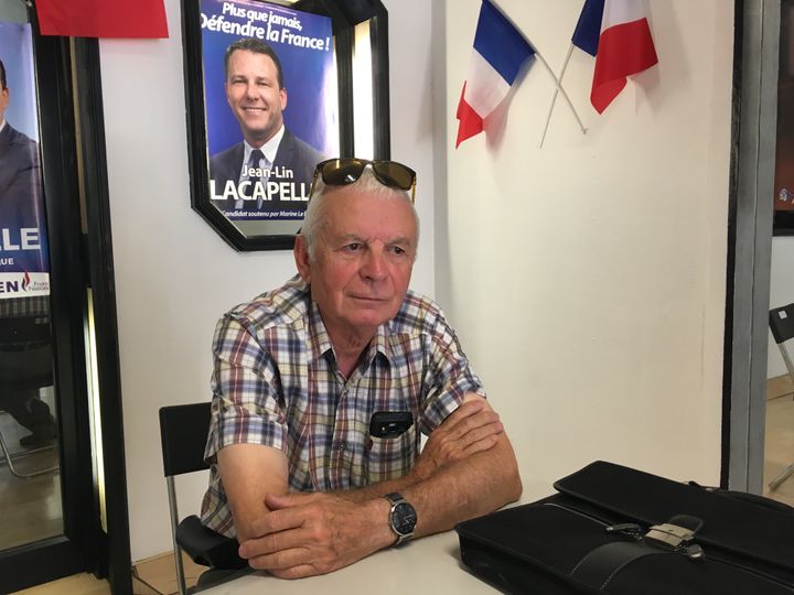 René Amodru, conseiller municipal FN d'opposition à Marignane (Bouches-du-Rhône), le 13 juin 2017.&nbsp; (MARGAUX DUGUET / FRANCEINFO)