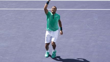 Jo-Wilfried Tsonga au Masters 1000 d'Indian Wells. (MIKE FREY / BACKPAGE IMAGES LTD)