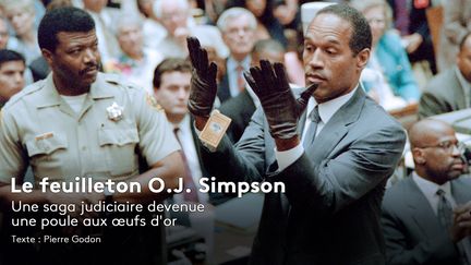 O.J. Simpson à son procès à Los Angeles (Etats-Unis), le 21 juin 1995. (VINCE BUCCI / AFP)