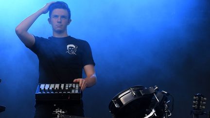 Petit Biscuit lors de son concert au City Trucks Festival, à La Pommeraye (Maine-et-Loire), le 2 septembre 2017. (MAXPPP)