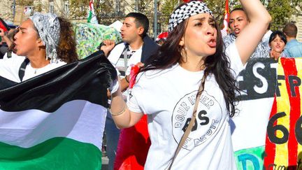 Manifestation pro-palestinienne le 18 octrobre 2014 à Paris. (CITIZENSIDE/ETIENNE GARCIA / )