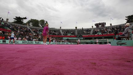 Un court rose, l'expérience a été tentée à Roland-Garros pour la journée de jeudi, réservée aux demi-finales féminines