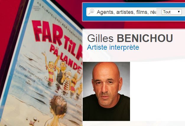 Capture d'écran de la fiche d'artiste en ligne de Gilles Bénichou. (AGENCES ARTISTIQUES / FRANCETV INFO)