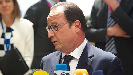 &nbsp; (François Hollande au sommet européen de Bruxelles ce lundi © MaxPPP)