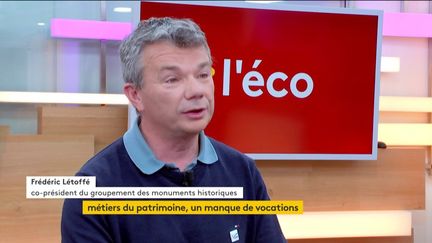 Invité de Stéphane Dépinoy dans ":l'éco", Frédéric Létoffé, co-président du groupement des monuments historiques, est venu parler des métiers du bâtiments sollicités pour la restauration du patrimoine.