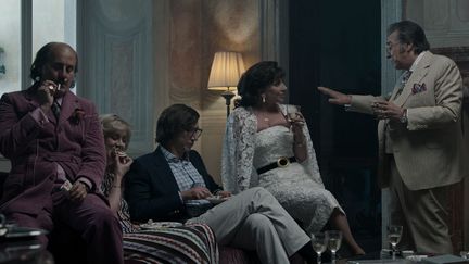 Florence Andrews , Al Pacino , Jared Leto , Lady Gaga&nbsp; et Adam Driver dans "House of Gucci" de Ridley Scott (2021). (METRO-GOLDWYN MAYER PICTURES INC. All Rights Reserved.)