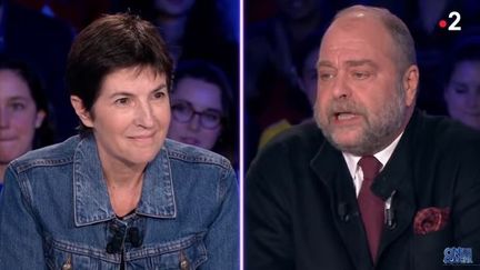 VIDEO. "Vous êtes très agressif, monsieur", la prise de bec entre Christine Angot et Eric Dupond-Moretti sur le plateau d'"ONPC"