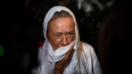 Sophie Pétronin lors de sa libération à Bamako au Mali, le 9 octobre 2020. (STRINGER / LE PICTORIUM / MAXPPP)