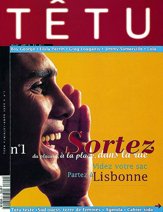 Le premier num&eacute;ro du magazine "T&ecirc;tu",&nbsp;sorti en kiosques &agrave; l'&eacute;t&eacute; 1995. (TÊTU)