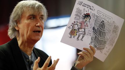 Le dessinateur Plantu en février 2015 à Paris&nbsp; (FRANCOIS GUILLOT / AFP)