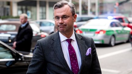 Le ministre des Transports autrichien&nbsp;Norbert Hofer (FPO), à Munich (Allemagne), le 5 février 2018.&nbsp; (SVEN HOPPE / DPA)