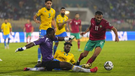 Le joueur marocain&nbsp;Sofiane Boufal lors du match Maroc-Gabon, à la CAN, le 18 janvier 2022, à&nbsp;Yaoundé (Cameroun). (ULRIK PEDERSEN / NURPHOTO)