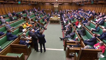 La Chambre des communes britannique, à Londres,&nbsp;le 1er avril 2019. (PRU / AFP)