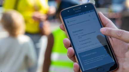 La Belgique lance son application de traçage contre le covid-19.&nbsp; (NICOLAS MAETERLINCK / MAXPPP)