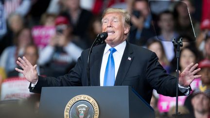 Le président américain Donald Trump, le 26 octobre 2018, à Charlotte (Caroline du Nord). (SEAN RAYFORD / GETTY IMAGES NORTH AMERICA / AFP)