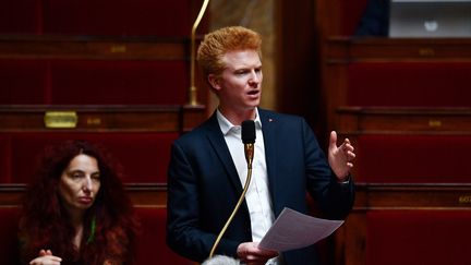 Le député La France insoumise du Nord, Adrien Quatennens, le 26 mai 2020 à l'Assemblée nationale. (CHRISTOPHE ARCHAMBAULT / POOL)