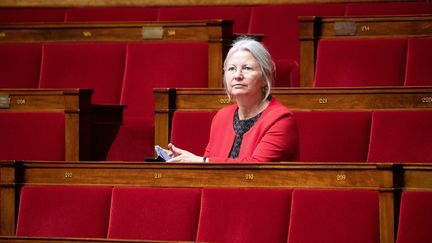 La député LREM Agnès Thill à l'Assemblée nationale, en mars 2019. (CHRISTOPHE MORIN / MAXPPP)