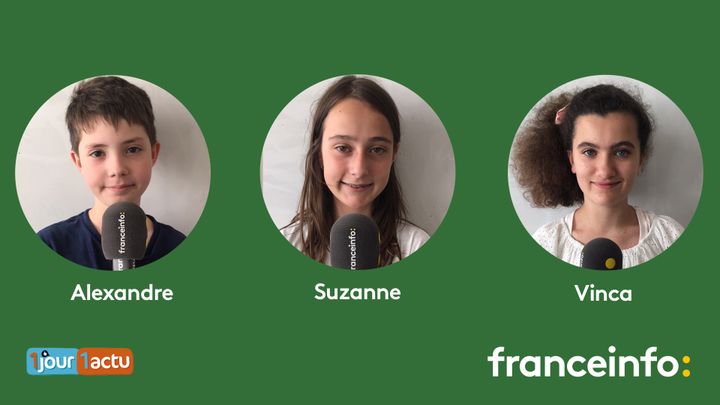 franceinfo junior, une émission en partenariat avec le magazine d'actualités pour enfants 1jour1actu et 1jour1actu.com. (FRANCEINFO / RADIOFRANCE)