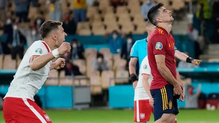 Gerard Moreno a raté un penalty lors du match entre l'Espagne et la Pologne, le 19 juin (THANASSIS STAVRAKIS / POOL)