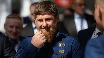 Le président tchétchène Ramzan Kadyrov lors d'un forum économique à Sotchi (Russie), le 30 septembre 2016. (MAKSIM BLINOV / SPUTNIK / AFP)