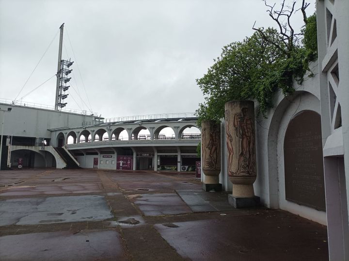 The historic Parc Lescure, classified as a historic monument, is now used by the rugby players of Bordeaux-Bègles.  (ELIO BONO)