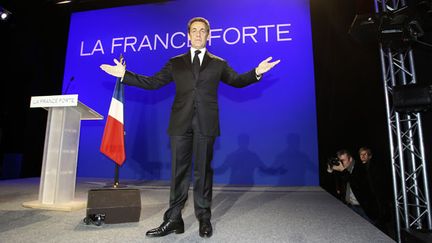 &nbsp; (Nicolas Sarkozy pendant un meeting politique à Morlaix en avril 2012. © REUTERS/David Vincent)