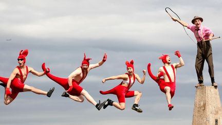 La compagnie australienne Red Kangaroos, le 1 août 2008, au Fringe Festival (Edimbourg).
 (ED JONES/AFP)