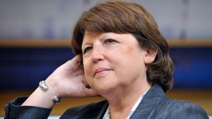 Martine Aubry à Morlaix le 29 juillet 2011 (AFP/FRED TANNEAU)