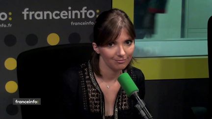 La députée LREM Aurore Bergé sur franceinfo, le 4 juin 2018. (FRANCEINFO / RADIOFRANCE)