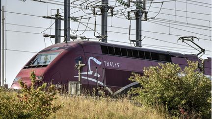 Un train Thalys à Lesquin (Nord), le 28 août 2017. (PHILIPPE HUGUEN / AFP)