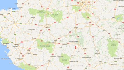 Carte de localisation de&nbsp;Meunet-sur-Vatan. (GOOGLEMAPS)