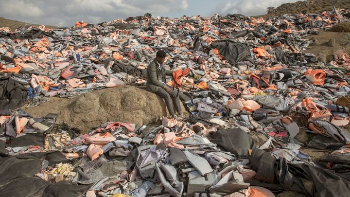 "Mohamed Abakar, Mólyvos", Lesbos, 2020 du photographe Mathieu Pernot. (ADAGP)