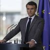 Le président de la République, Emmanuel Macron, lors d'une conférence de presse, à Berlin, le 15 mars 2024. (LORENZ HUTER / PHOTOTHEK.DE / AFP)