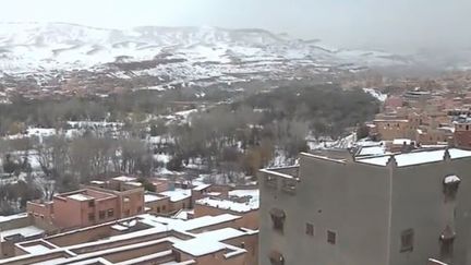 Neige au sud du Maroc