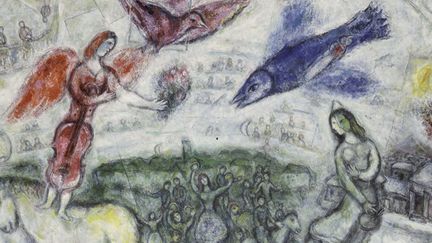 Les Gens du voyage, 1968 (détail du tableau)
 (© Adagp, Paris 2015 – Chagall )